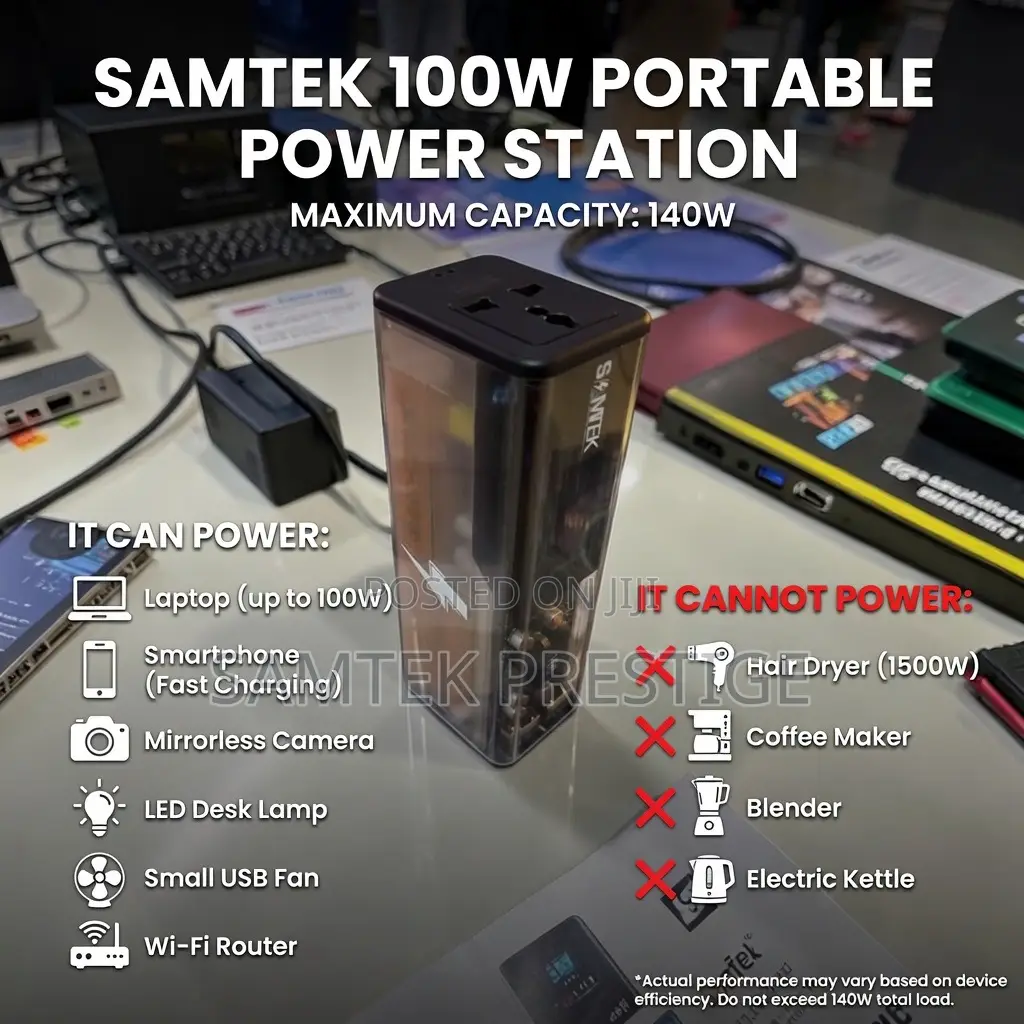 Samtek 100w Portable Power Station (Generator)