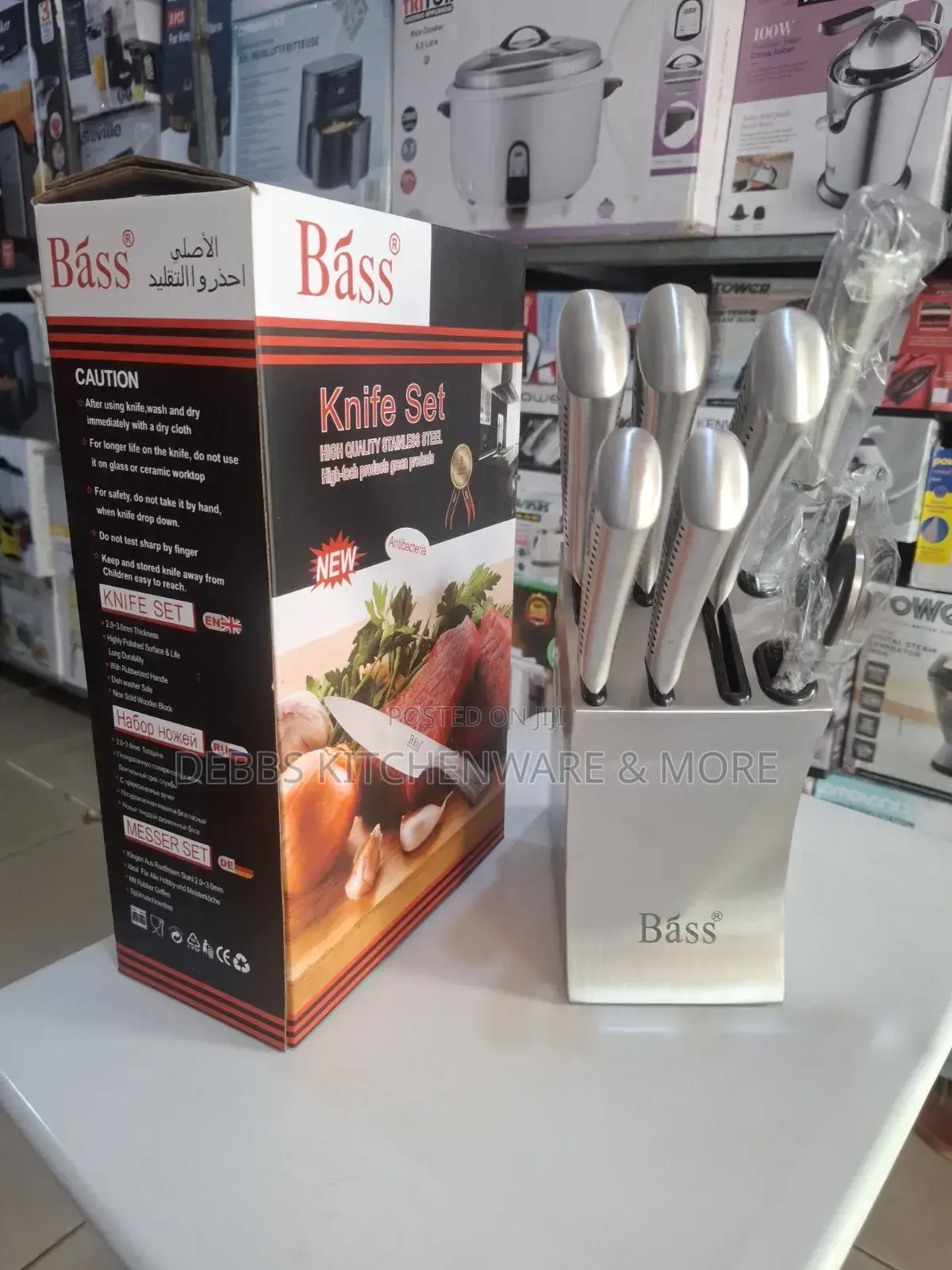 Bass Block Knife Stainless Steel Sets