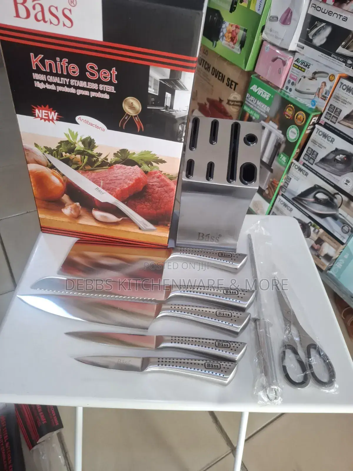Bass Block Knife Stainless Steel Sets