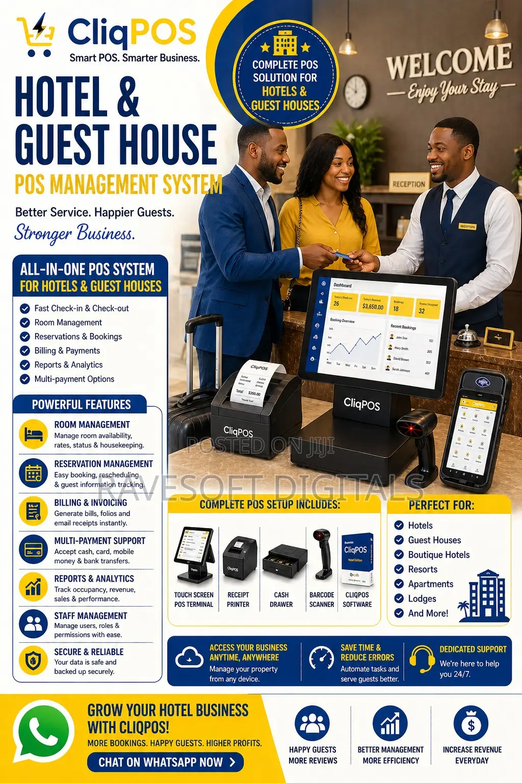 Smart Pos System For Guest Houses Hotels