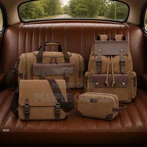 4-Piece Leather Travel Set