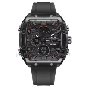 Smael Electronic Watch Dual Display Waterproof Luminous Watch For Men