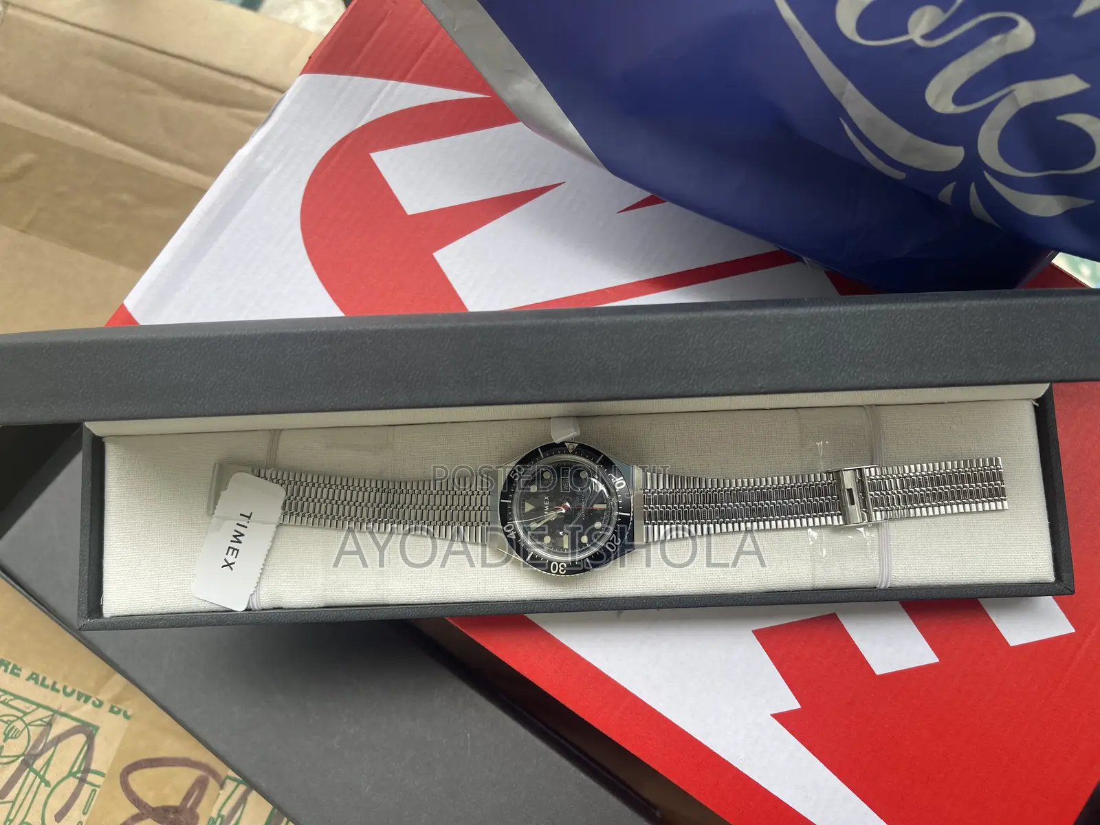 Mens Timex M79 Automatic Silver 40mm Day-Date Watch Tw2u78300