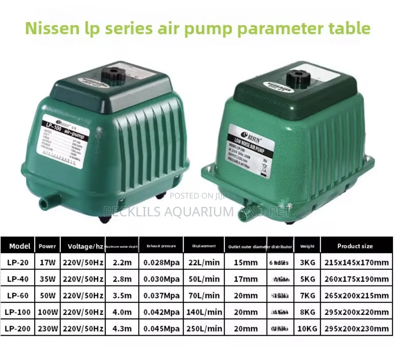 Original Resun Lp 100 , High Performance Low Noise Pump