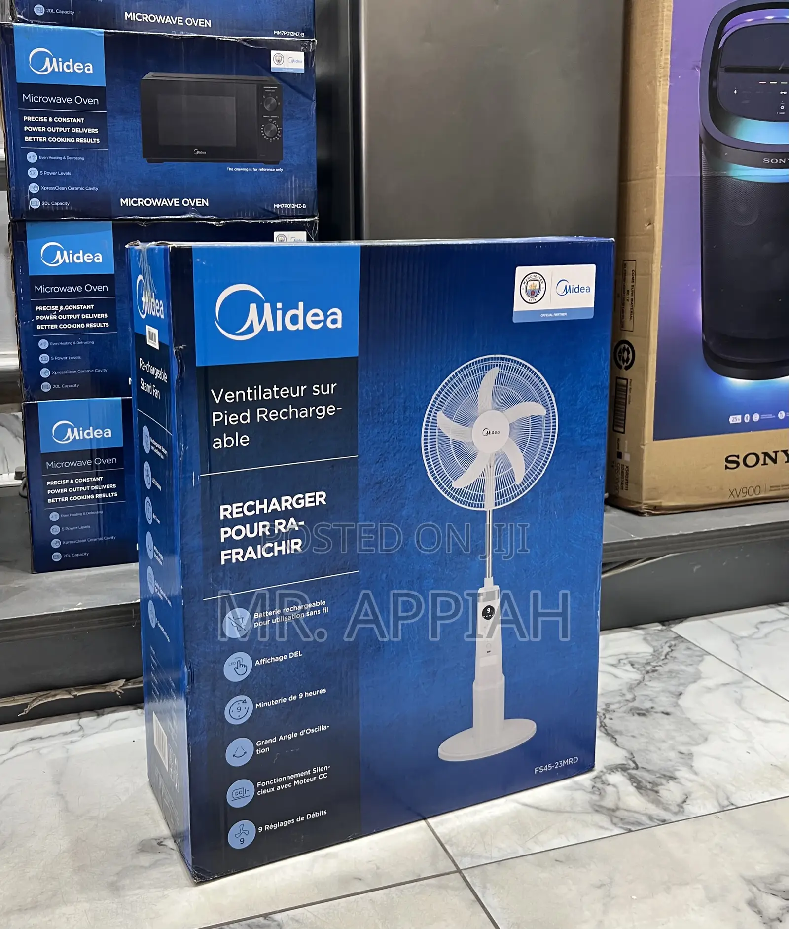 Free Standing Midea Rechargeable Fan(18 Inch).