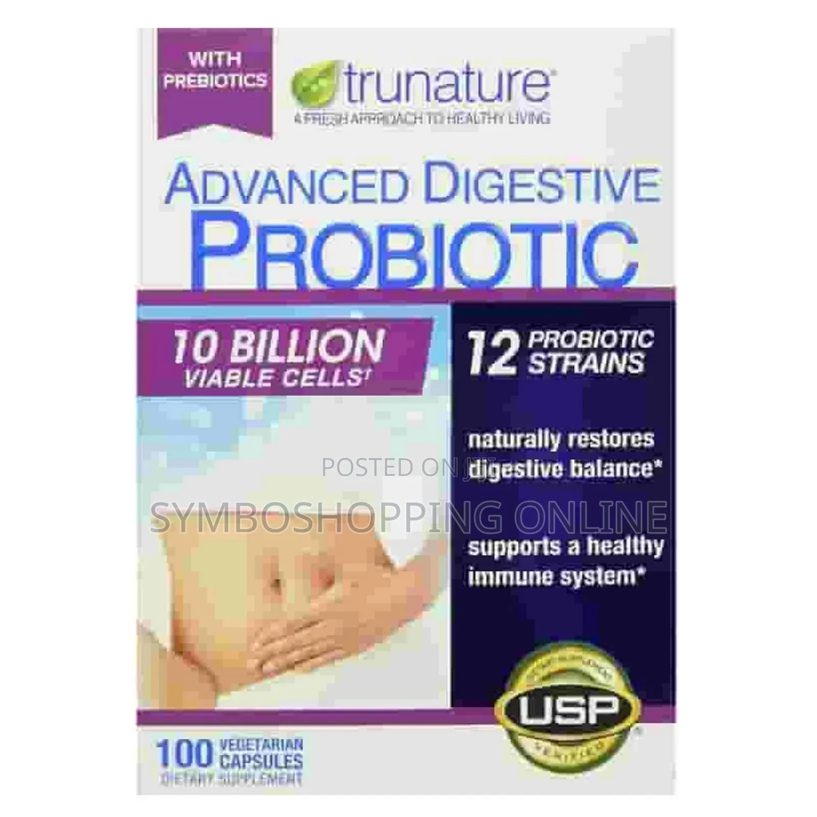Trunature Advanced Digestive Probiotic, 100 Capsules
