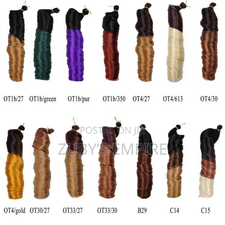 Spiral Curly Wave Extensions Available In 1,2 3 Color Tones