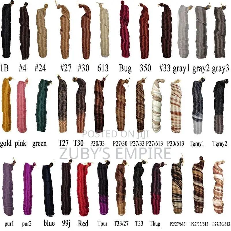Spiral Curly Wave Extensions Available In 1,2 3 Color Tones