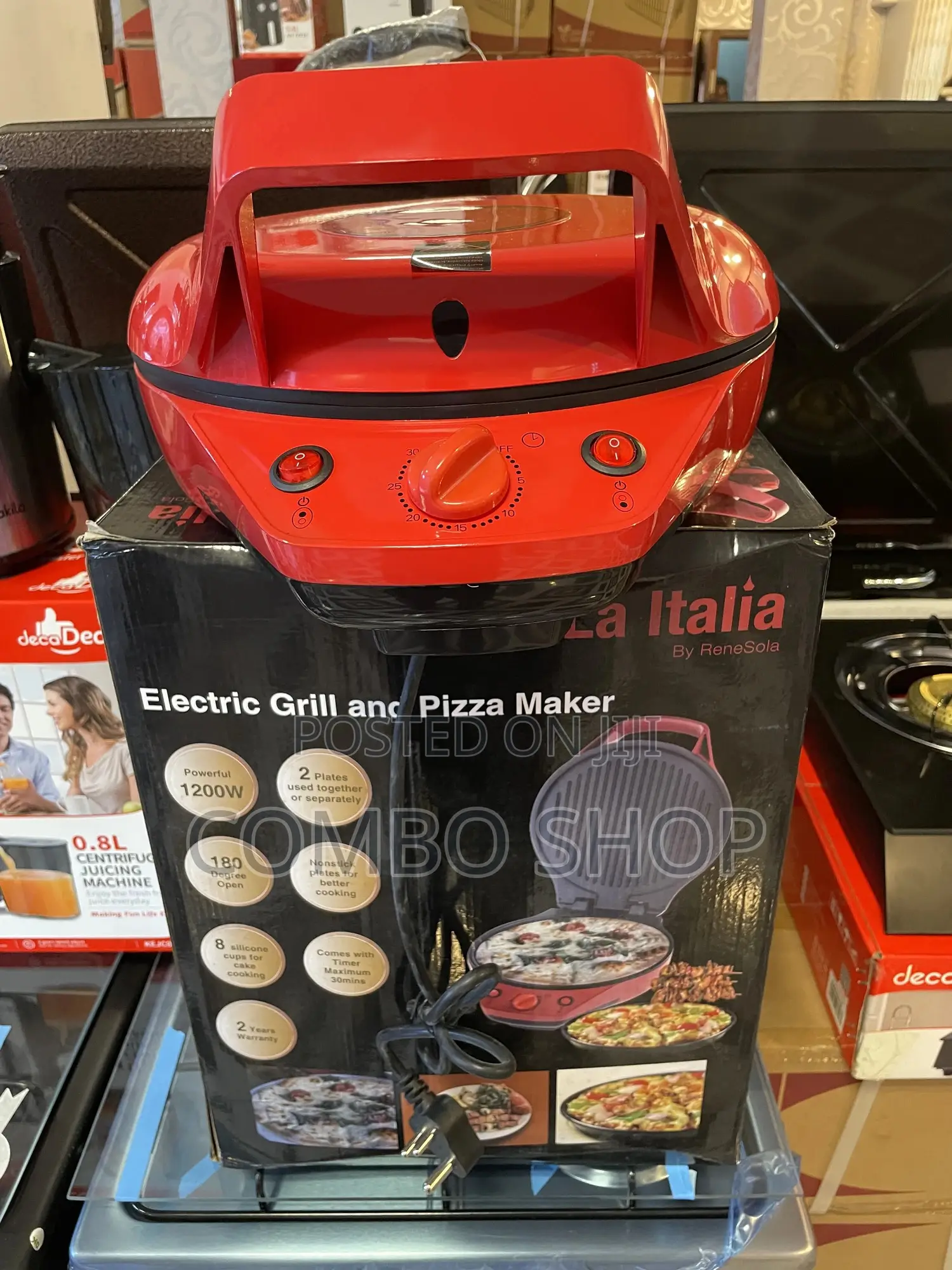 La Italia Electric Grill and Pizza Maker