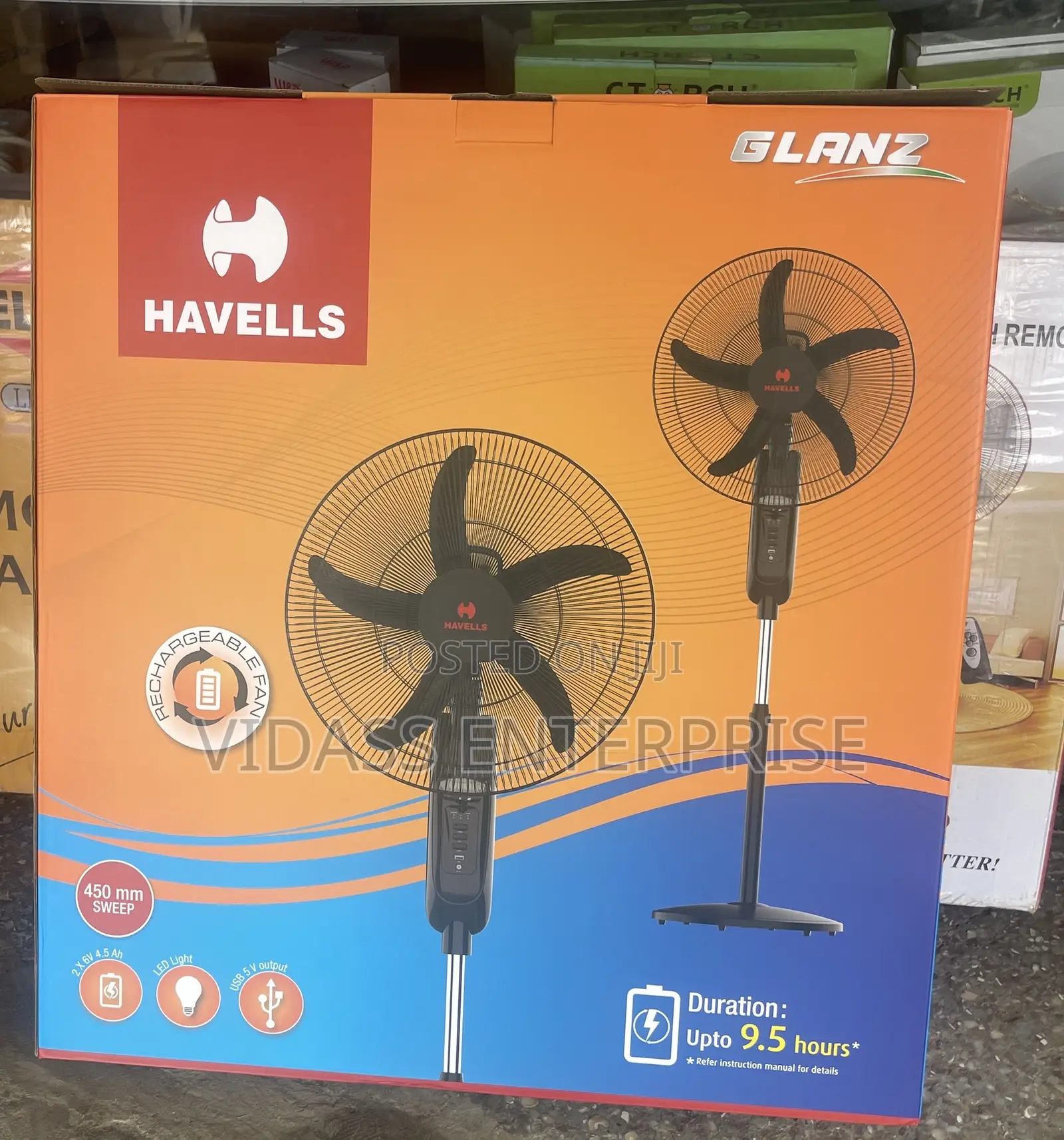 Rechargeable 18” Fan