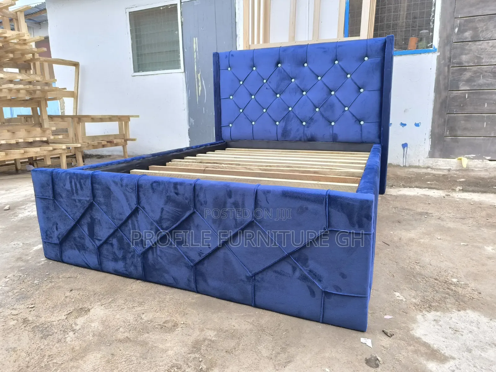 Fabulous Blue Hot Cake Sale Double Bedframe 54x75