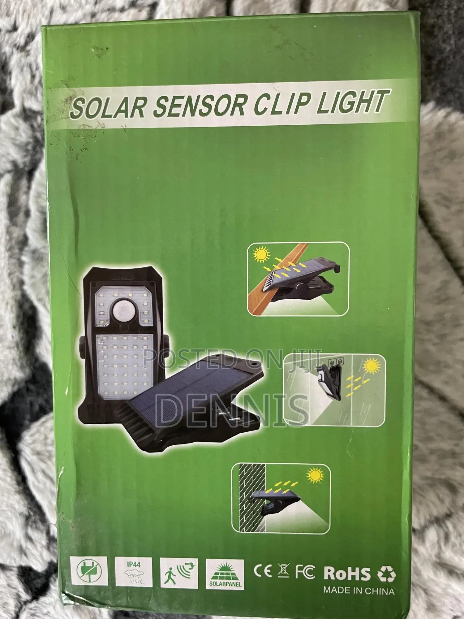 Solar Led Clip Light Solar Panel Powered Light Outdoor