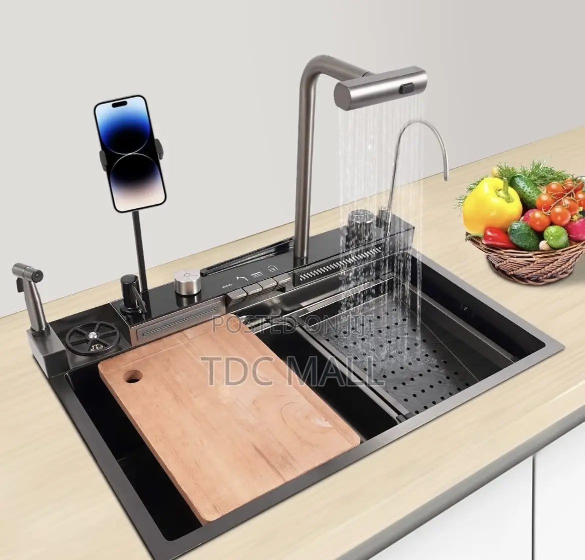 Luxury Smart Italian Sink With Led Lights Display
