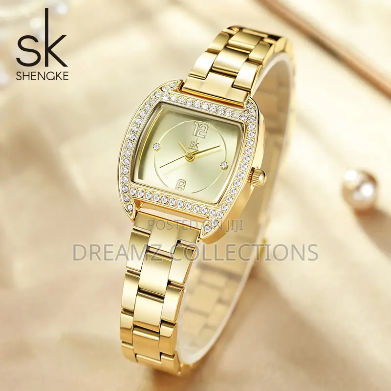 Rectangular Crystal Bezel Watch