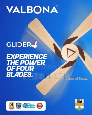 Valbona Glidera Standing Fan – Powerful 4-Blade Airflow