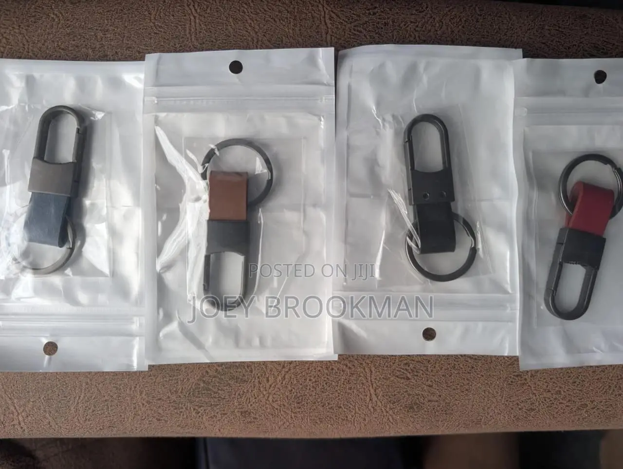 Metal and Leather Keychains, Creative Key Rings