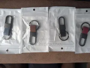 Metal and Leather Keychains, Creative Key Rings