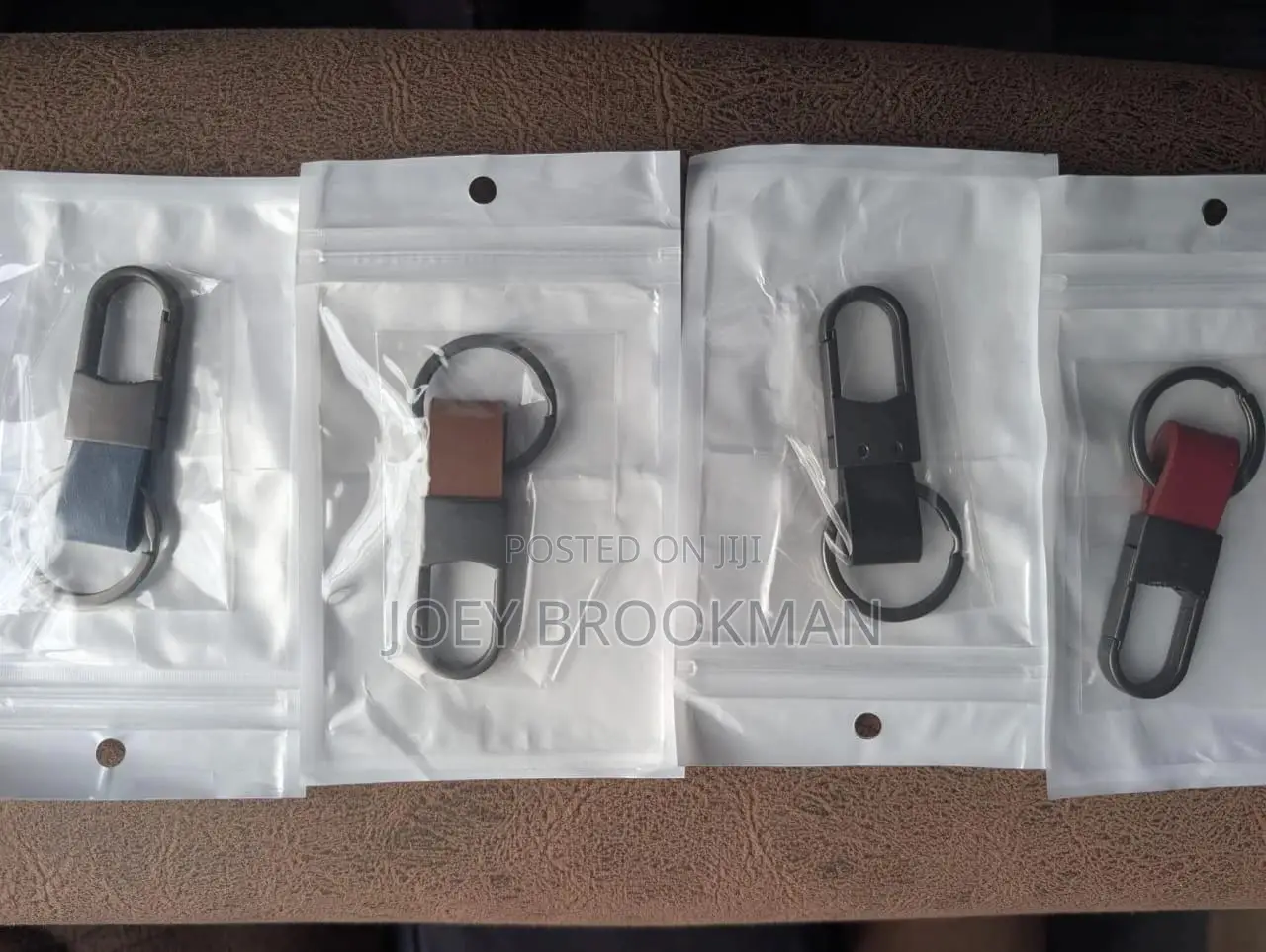 Metal and Leather Keychains, Creative Key Rings