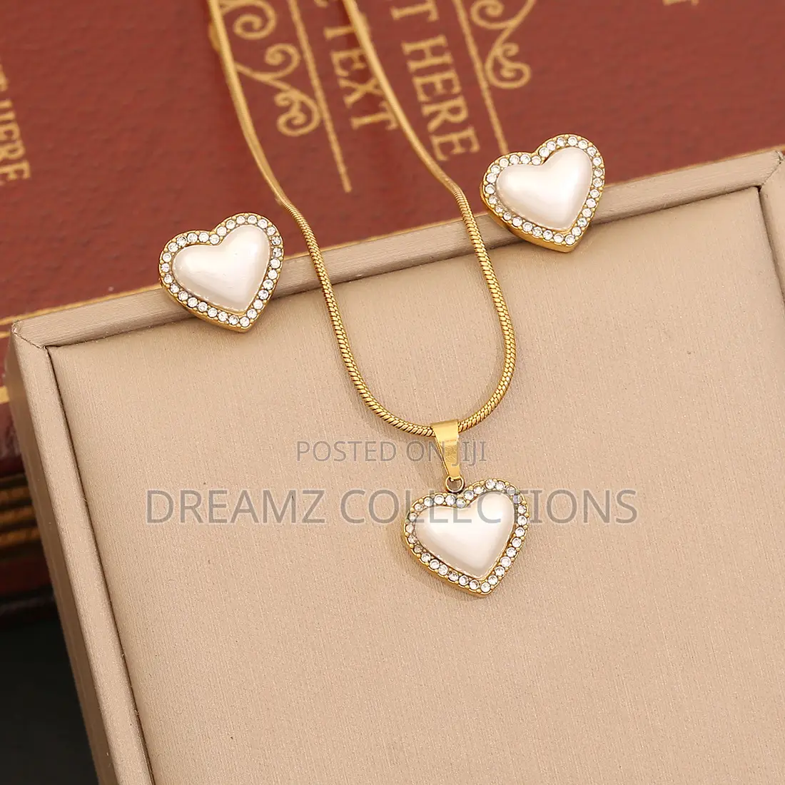 Heart Gemstone Jewelry Set