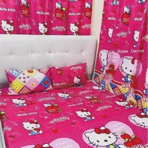 3 Pieces Hello Kitty Bedsheets (1 Bedsheet and 2 Pillowcases)