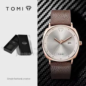 Tomi Men's Minimalist Leather Casual Quartz Watch