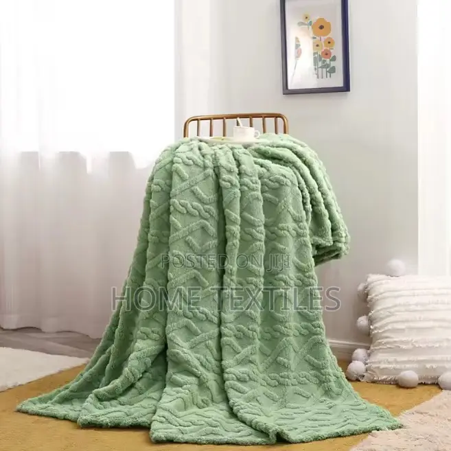3 Pieces Blanket ( Blanket With 2 Pillowcases) Green and Other Colors