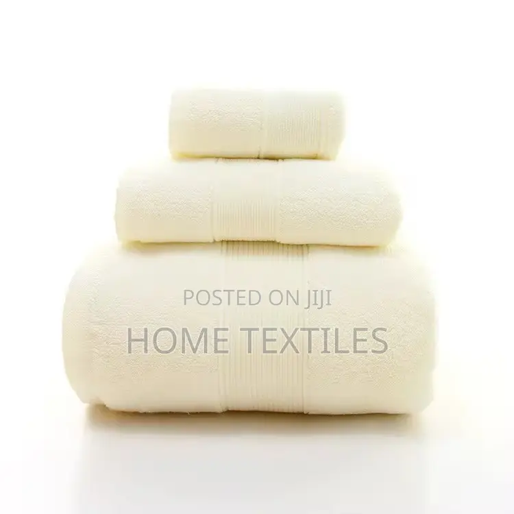 3 Pieces Cream Matching Towels Available in Other Colors Too