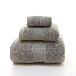 Dark Grey 3 Pieces Towels Available in Other Colors