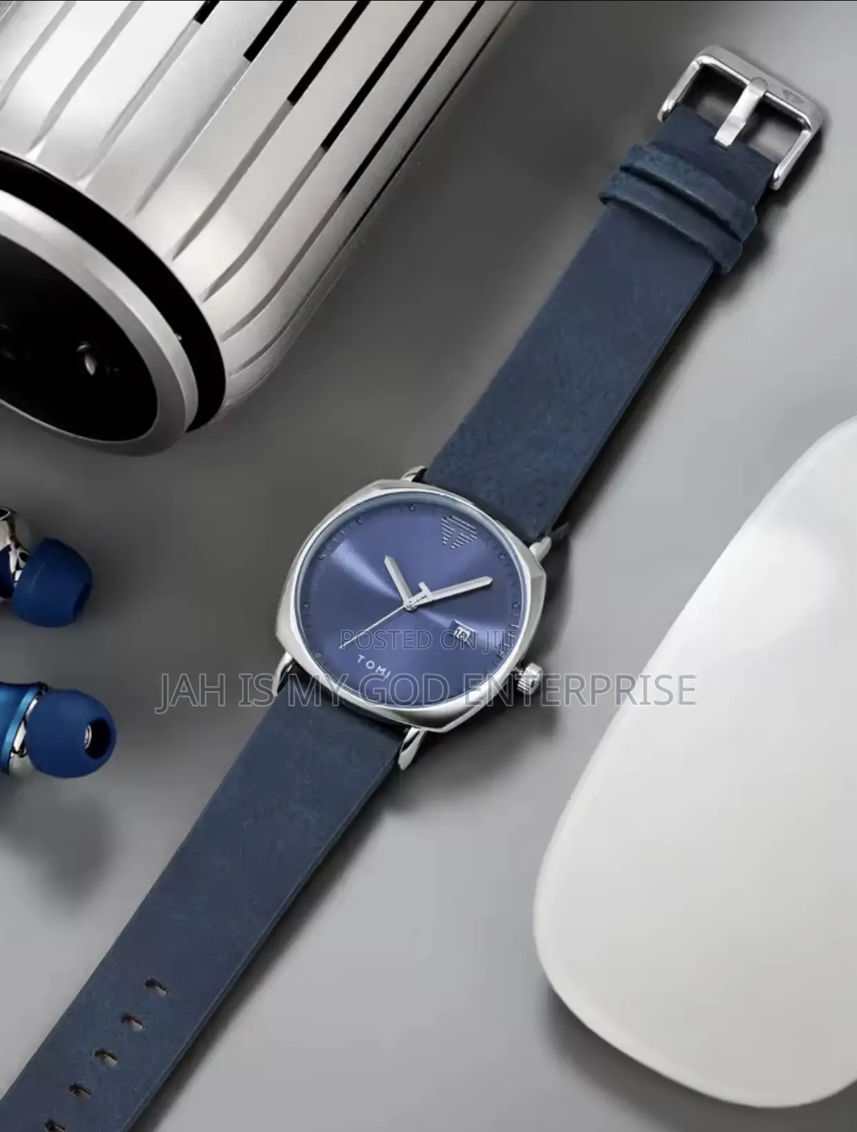Tomi Men's Minimalist Leather Casual Quartz Watch