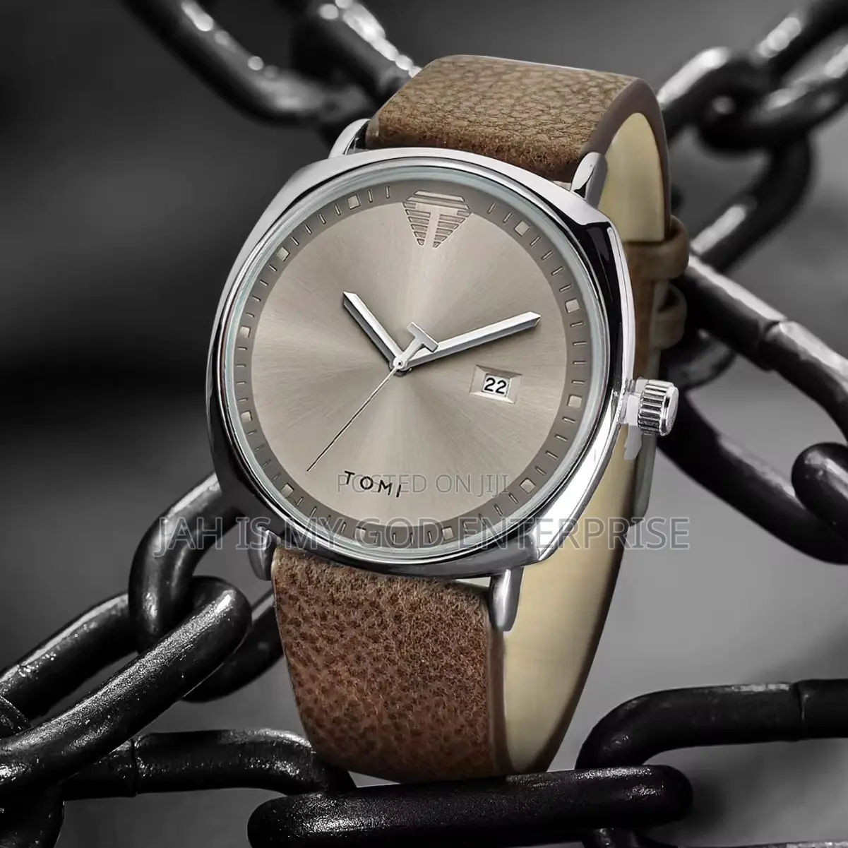 Tomi Men's Minimalist Leather Casual Quartz Watch