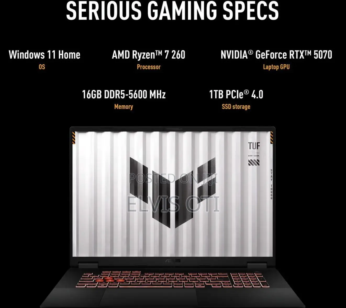 Laptop Asus TUF Gaming A17 16GB AMD Ryzen 7 SSD 1T