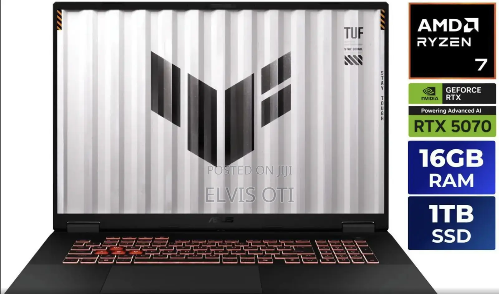 Laptop Asus TUF Gaming A17 16GB AMD Ryzen 7 SSD 1T