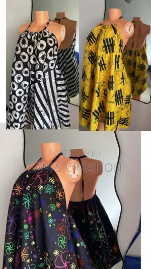 Ankara Backless Dress