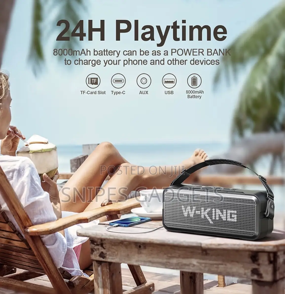 W-King D7-1 Portable Bluetooth Speaker
