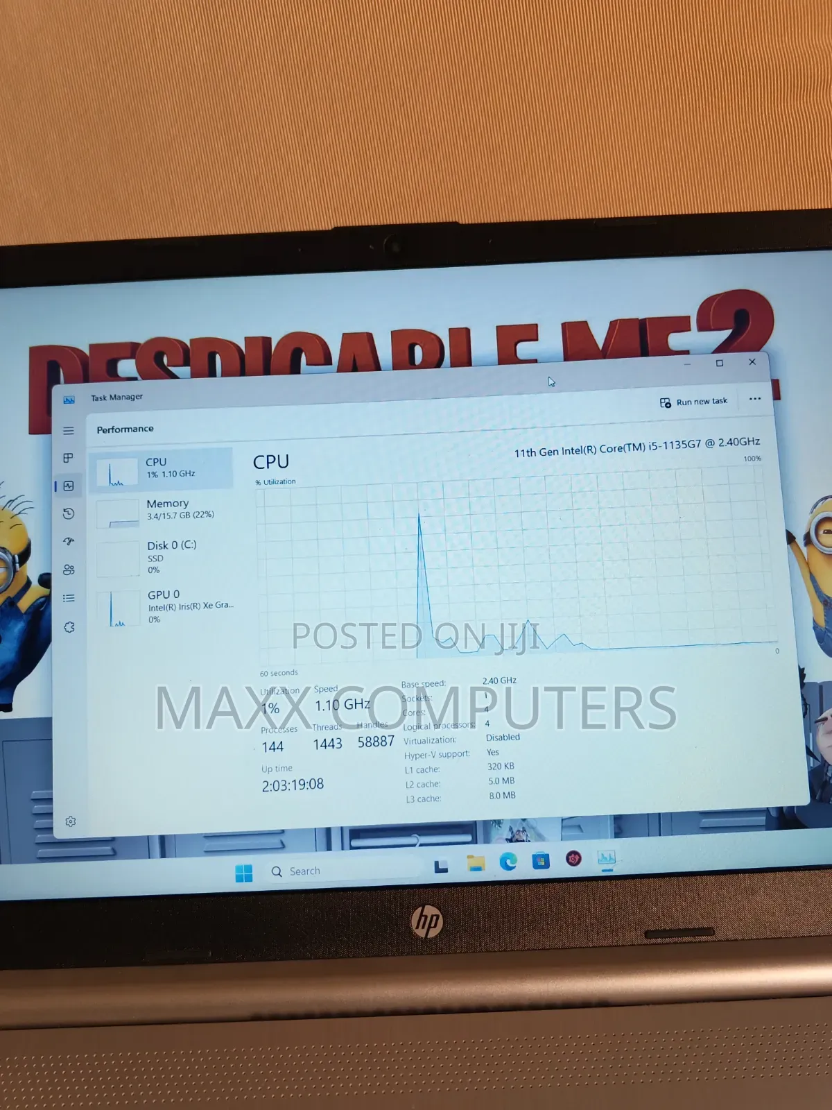 Laptop HP 15-dy2075tg 16GB Intel Core i5 SSD 512GB