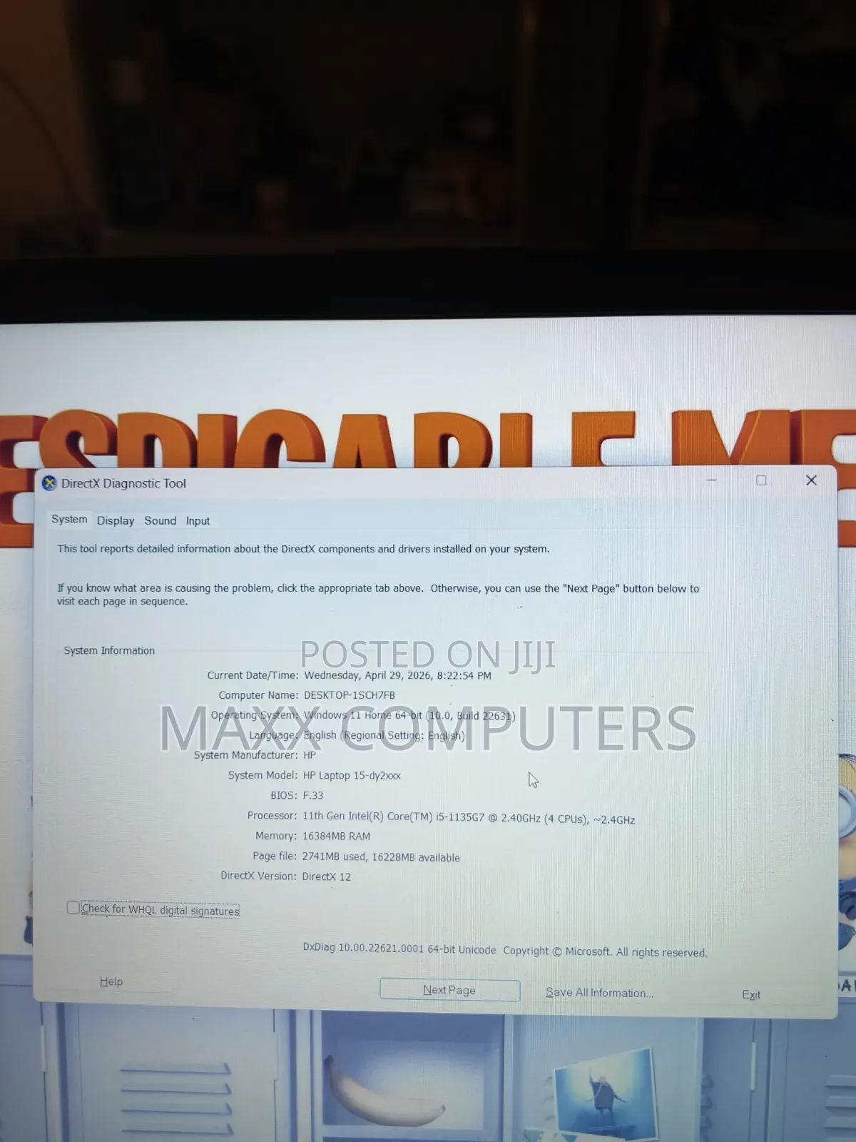 Laptop HP 15-dy2075tg 16GB Intel Core i5 SSD 512GB