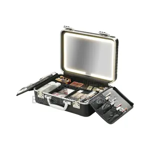Porodo Lifestyle Travel Makeup Case With Detachable Led Mirror – Black