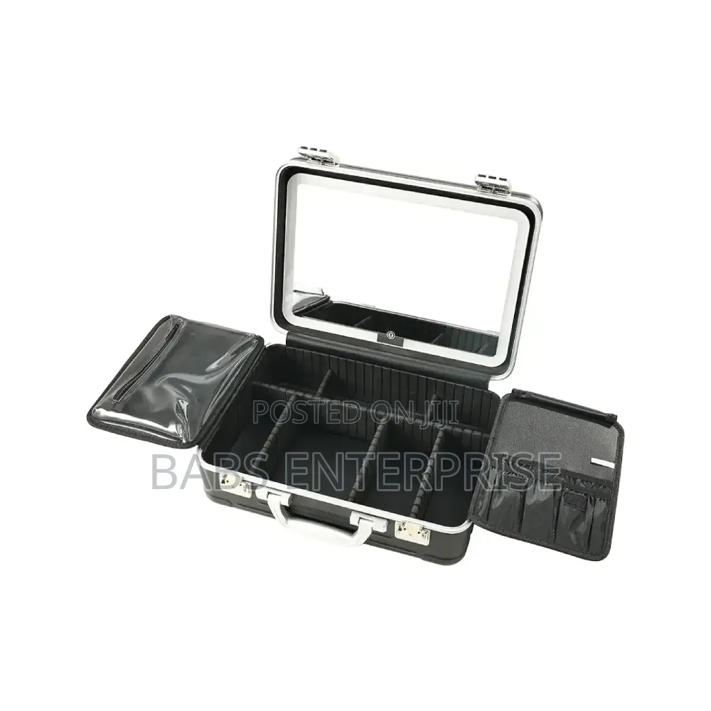 Porodo Lifestyle Travel Makeup Case With Detachable Led Mirror – Black