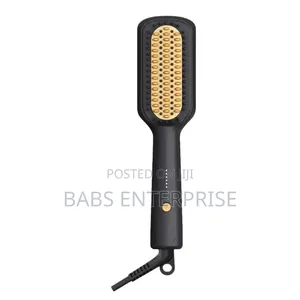 Porodo Lifestyle 30w Electric Heated Hair Straightener Brush – Black