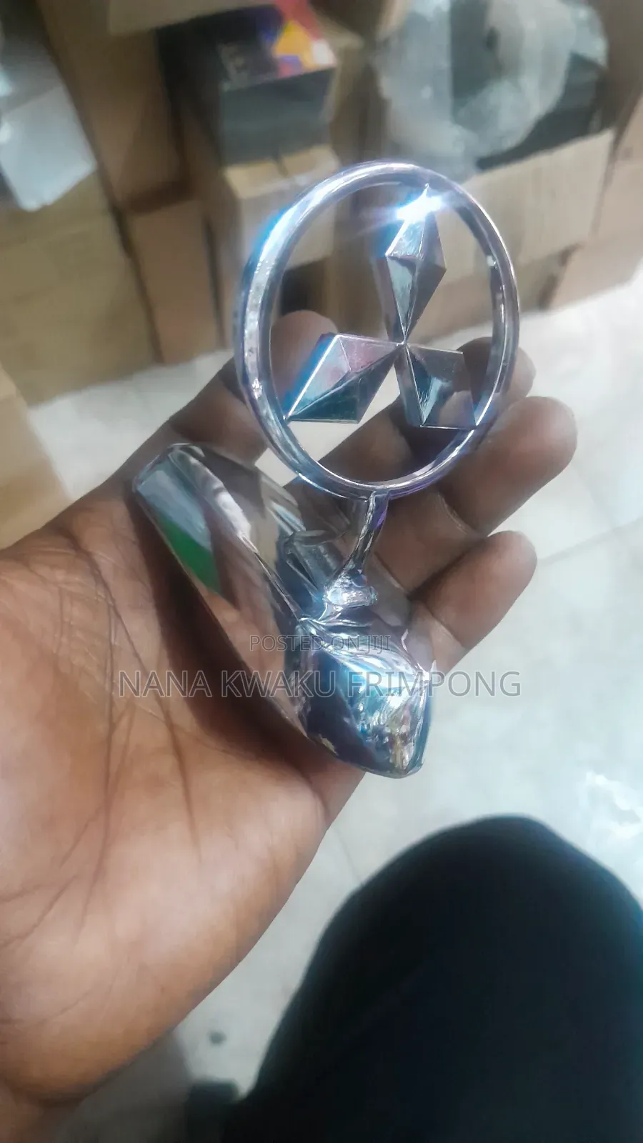 Mitsubishi Brand Car Hood Mascot Ornament, Bonnet Badge