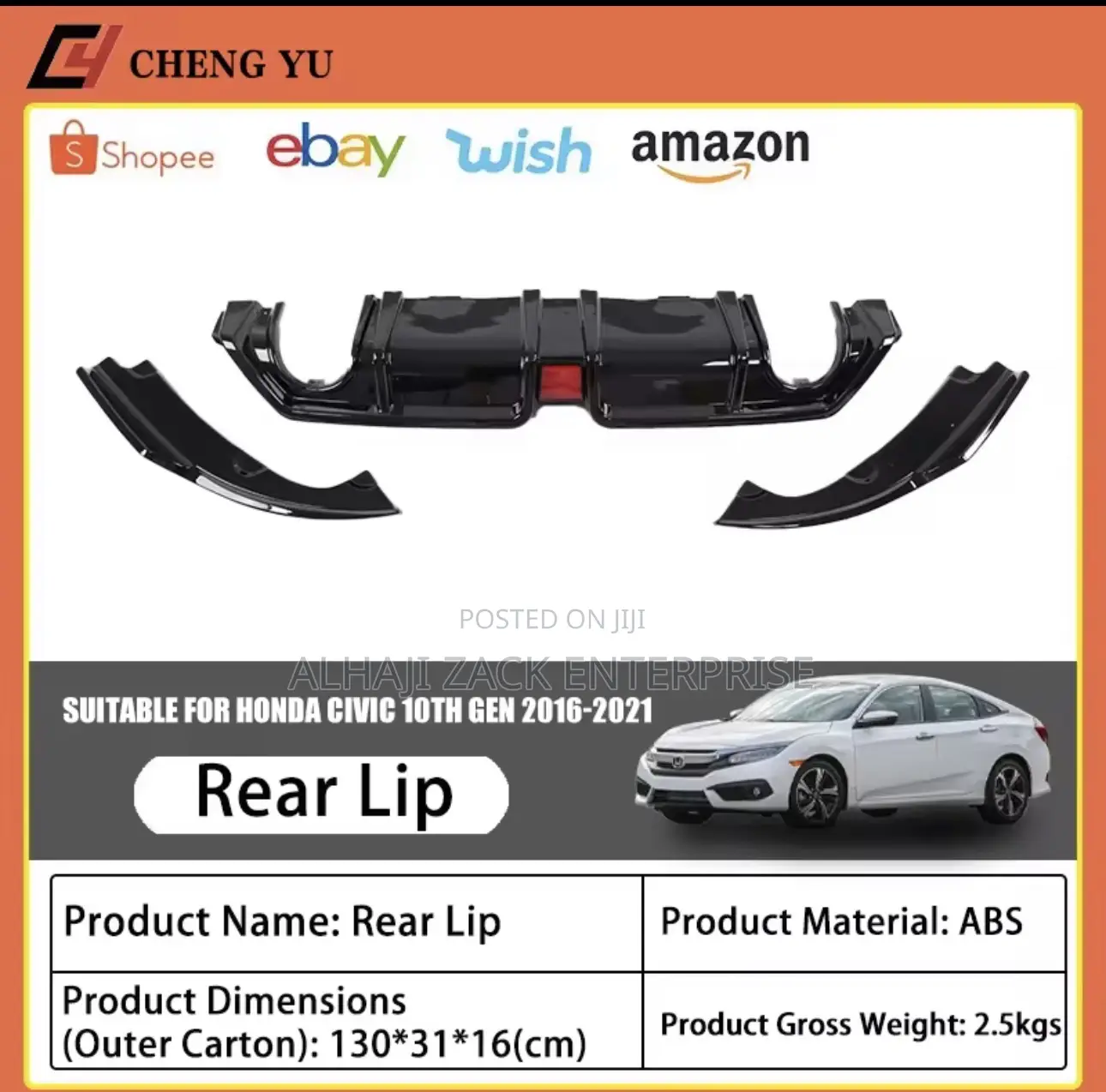 Honda Civic Original 3 PCS Diffuser
