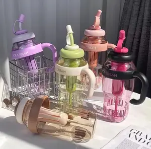 Large Water Bottle With Straw