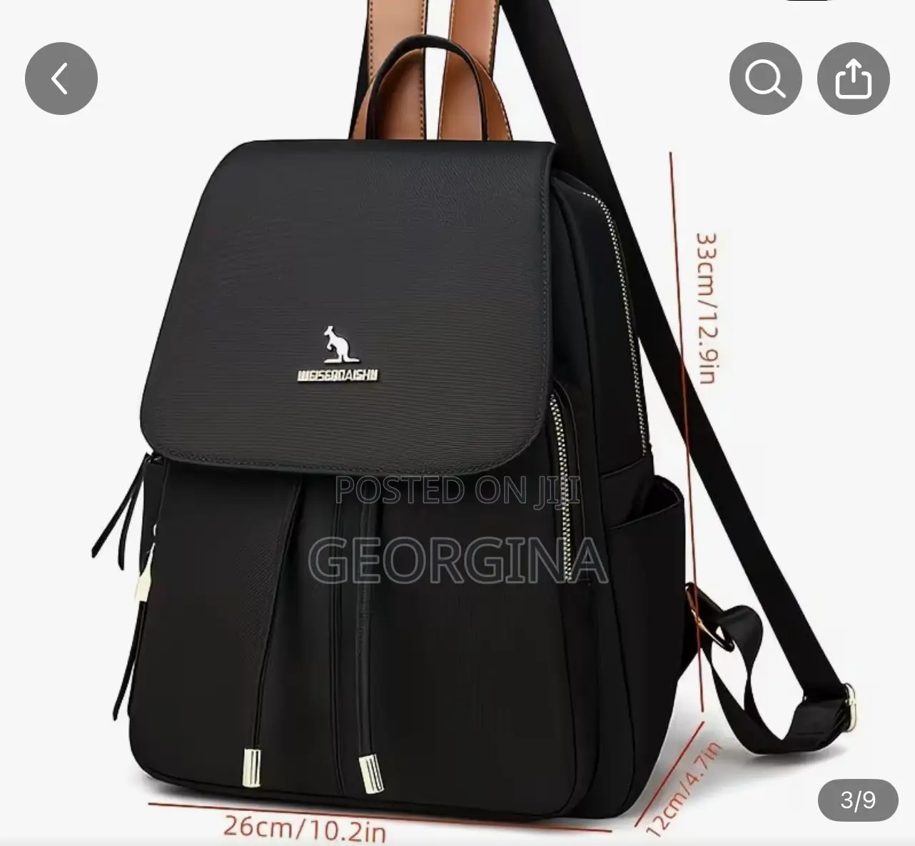 Black Backpack Bag