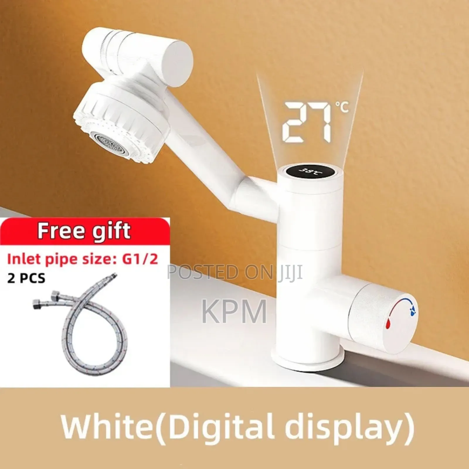 Robot Hot and Cold Basin Tap Digital Display Temperature
