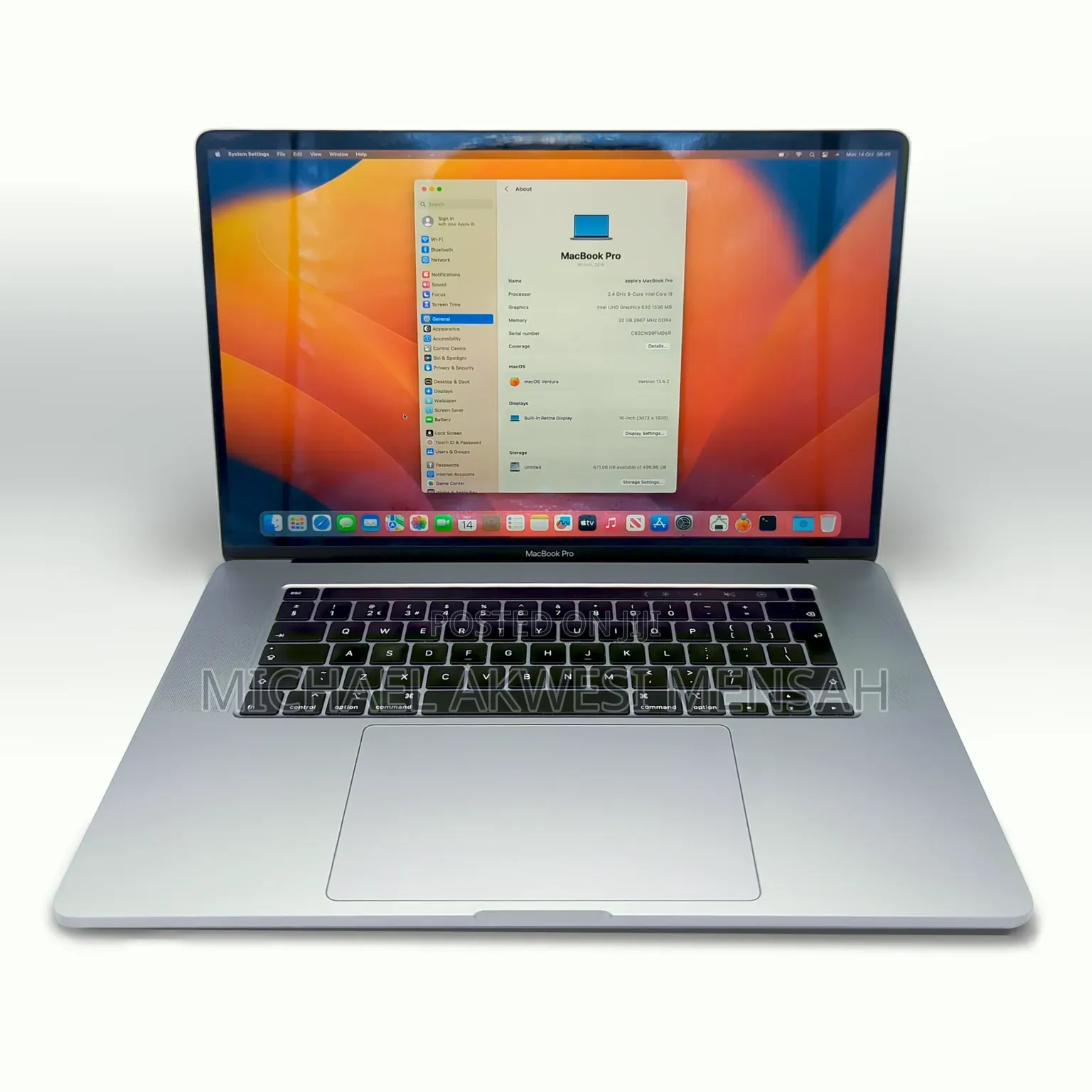 Laptop Apple MacBook Pro 2019 32GB Intel Core i9 SSD 2T