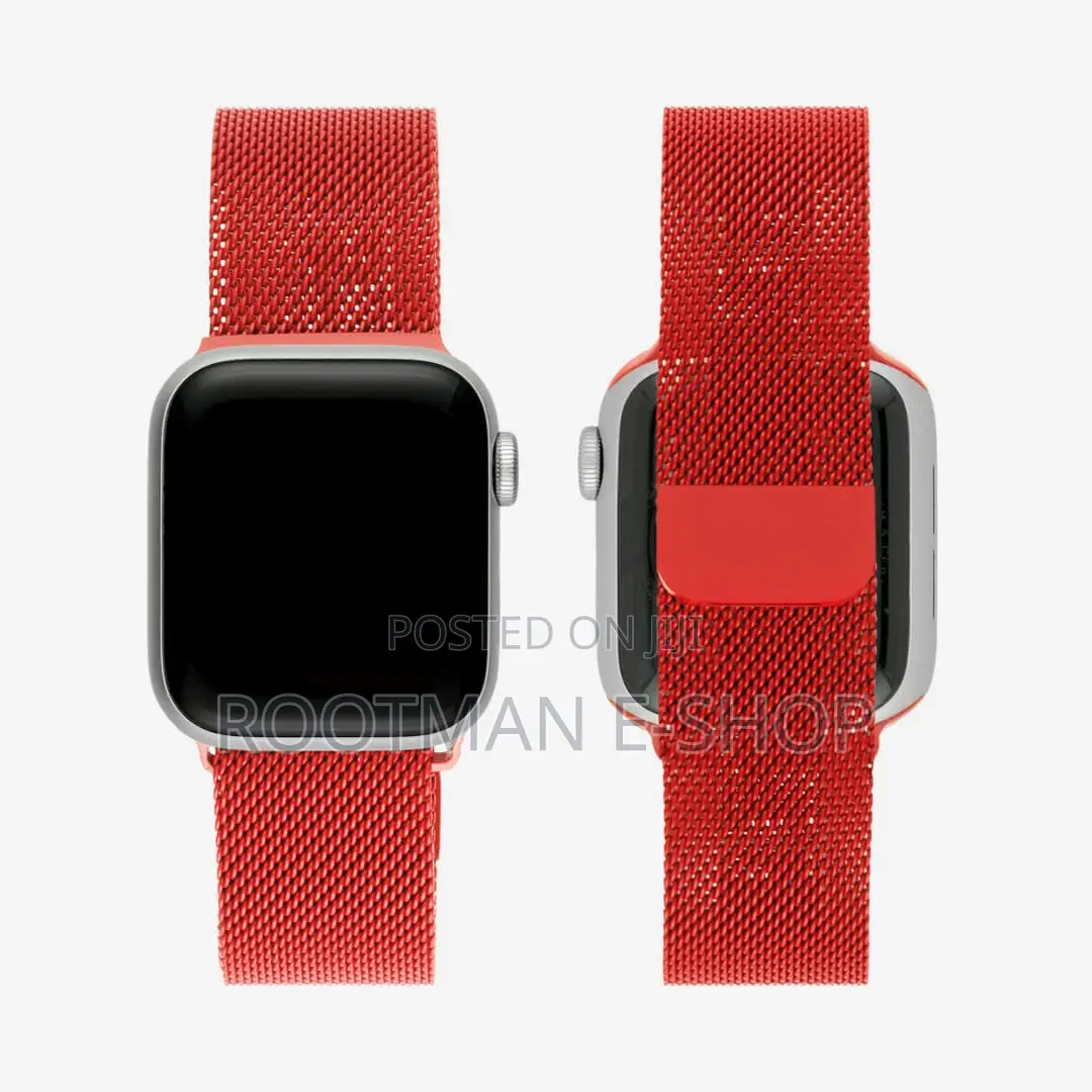 Milanese Loop Apple Watch Band - Red