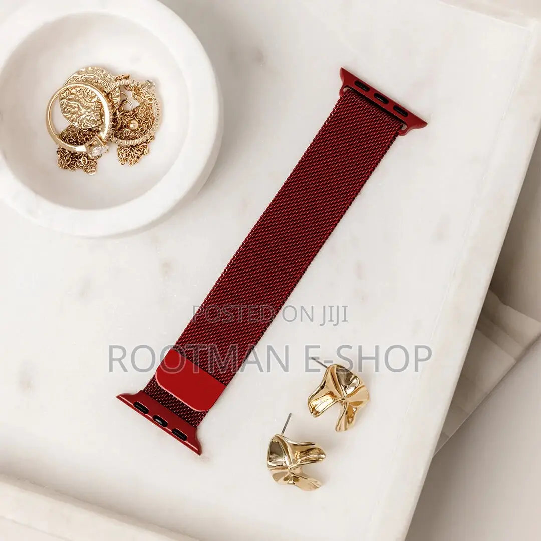 Milanese Loop Apple Watch Band - Red