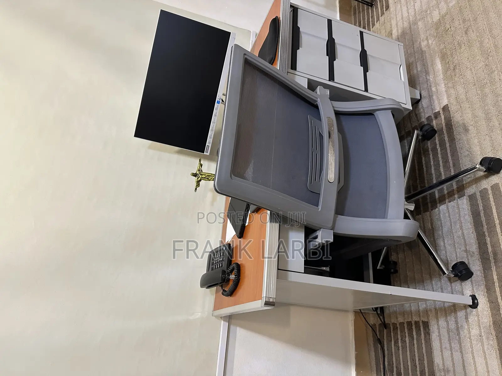 Upgrade Your Workspace: Comfy Grey Chair Stylish Desk/Table Combo!