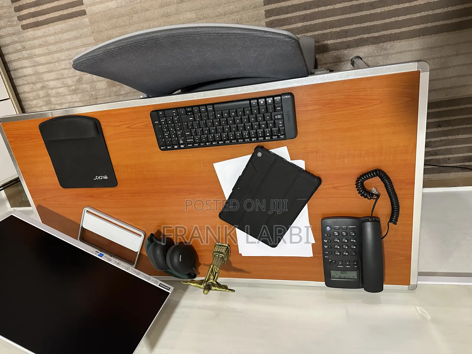 Upgrade Your Workspace: Comfy Grey Chair Stylish Desk/Table Combo!