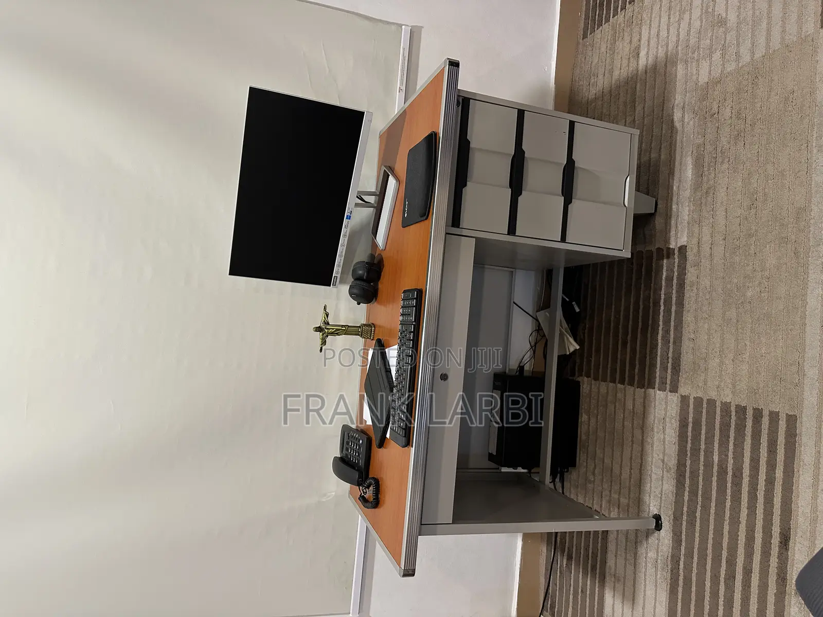 Upgrade Your Workspace: Comfy Grey Chair Stylish Desk/Table Combo!